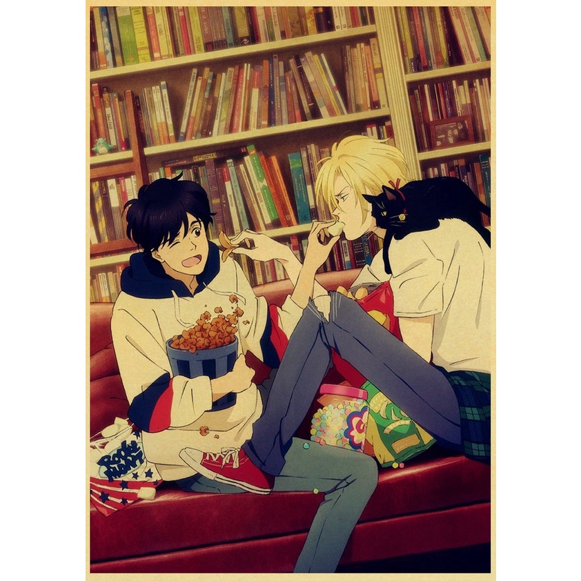 Poster Phim Hoạt Hình Anime BANANA FISH Phong Cách Retro Trang Trí Nội Thất MS: 316