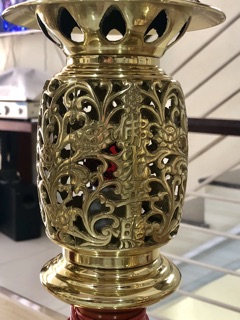 Cặp Đèn điện đồng cao 38cm