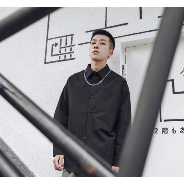 Áo Sơ Mi Đen Dài Tay Hàng Siêu Cấp, Chất Cực Đẹp - A9 | BigBuy360 - bigbuy360.vn