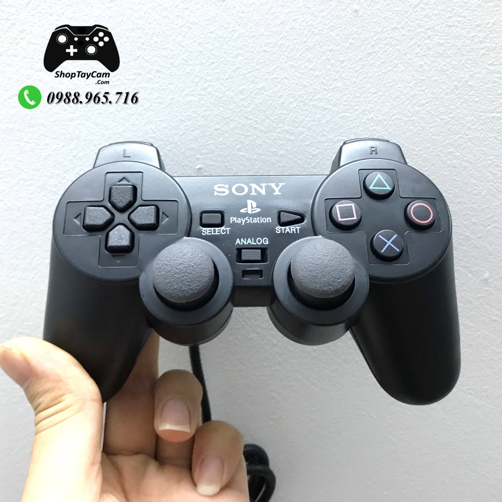 Tay Cầm Chơi Game Tay Cầm PS2 Có Dây Tay PS2 + Cổng Chuyển Đổi USB Cho PC By ShopTayCam