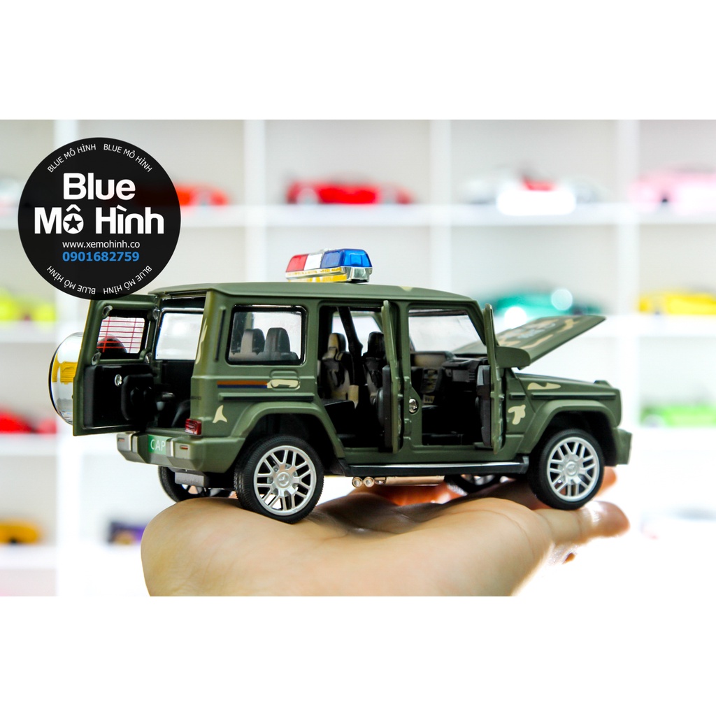 Xe mô hình cảnh sát SUV Mercedes G63 Police 1:32 Xanh Camo