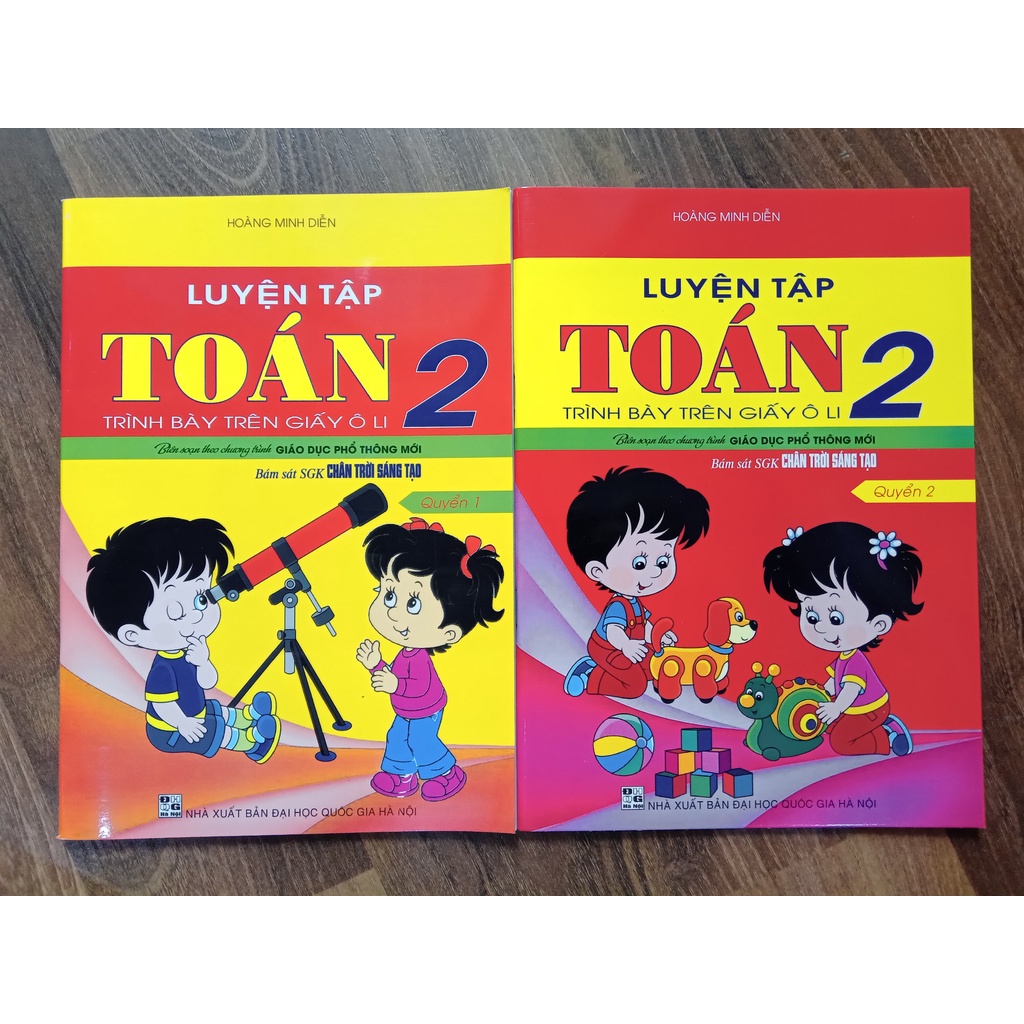Sách - Combo Luyện Tập Toán 2 - Trình Bày Trên Giấy Ô Li (Bám Sát SGK Chân Trời Sáng Tạo)