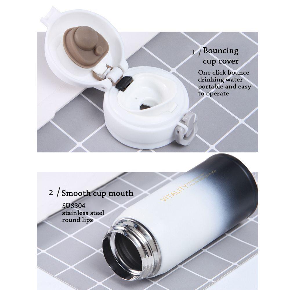 Bình Nước Giữ Nhiệt 500ml Chất Liệu Inox Màu Gradient Đơn Giản