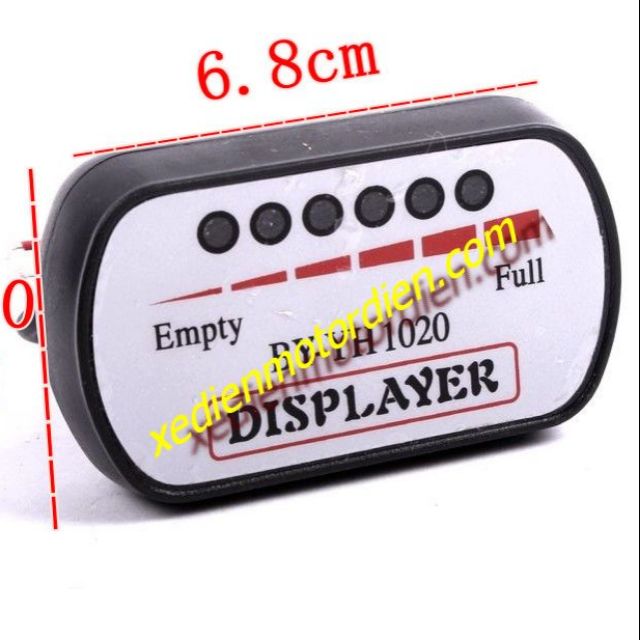 Đồng hồ báo năng lương bình acquy 36v, 48v, 60v kẹp trên tay lái
