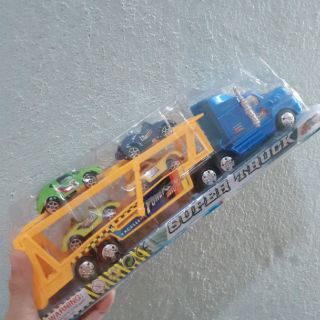 Hộp đồ chơi xe container chở 4 xe ôtô