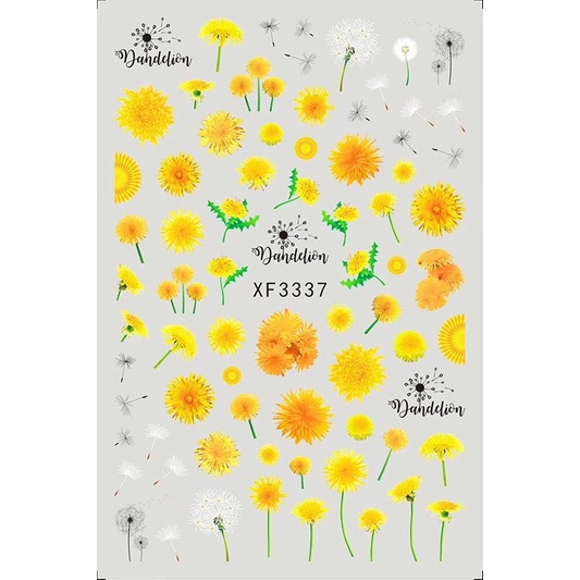 Hình dán móng tay Hoa Hướng Dương XF3337