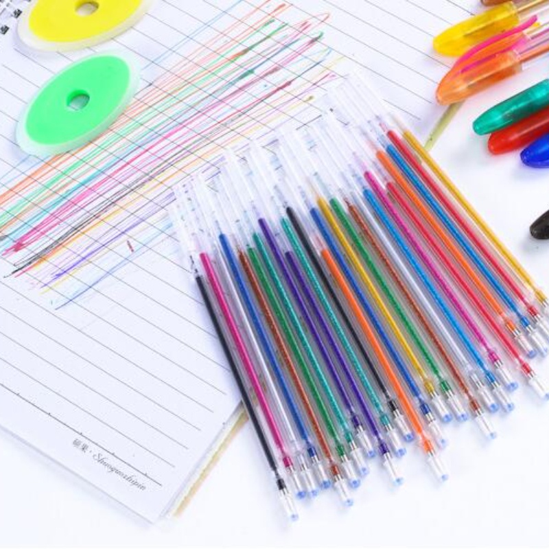 Set 20 ruột bút mực dạ quang 12 màu ngòi 1.0mm