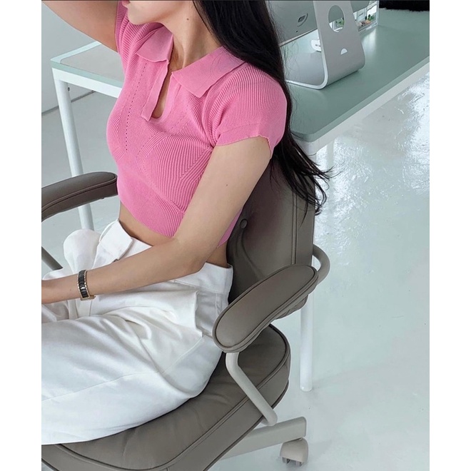 SALE Áo polo dệt kim tay dơi