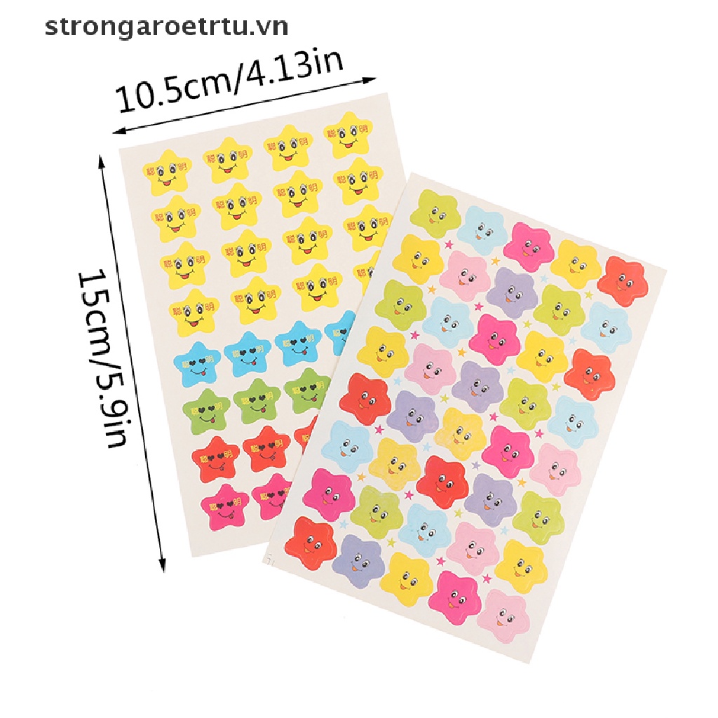 Set 400 Sticker Mặt Cười / Ngôi Sao Dễ Thương Dán Khen Thưởng Cho Bé