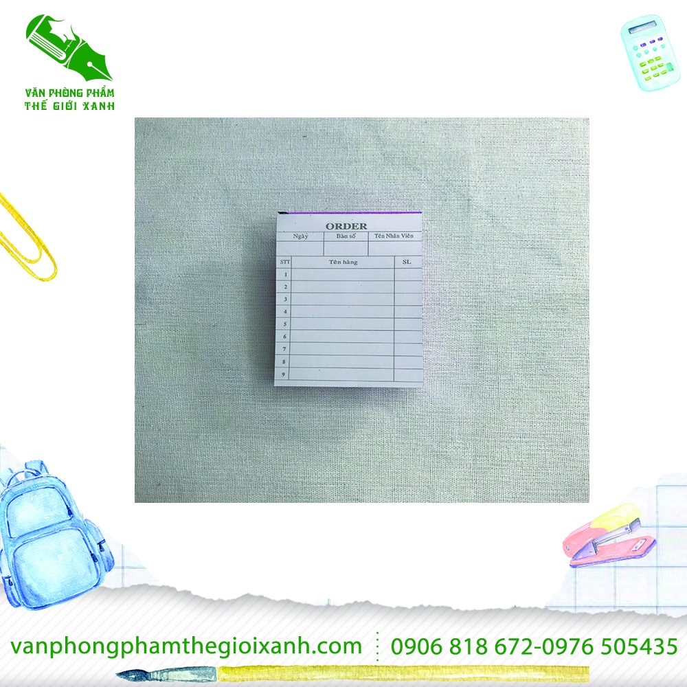 CÙI ORDER 8 X 12  50 BỘ