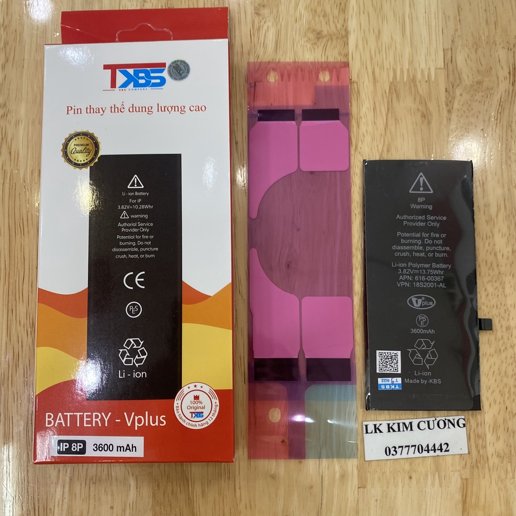 Pin điện thoại tương thích ip 6G, 6S, 6P, 6SP, 7G, 7P, 8G, 8P dung lượng cao - BH 12 tháng