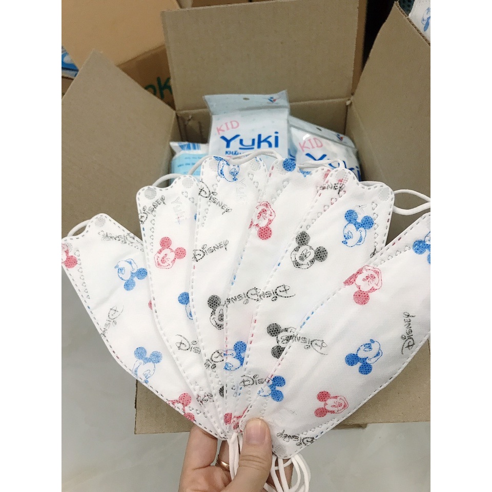 Túi 6 cái Khẩu trang Trẻ Em 4D Yoki 4 Lớp Hàng Công Ty