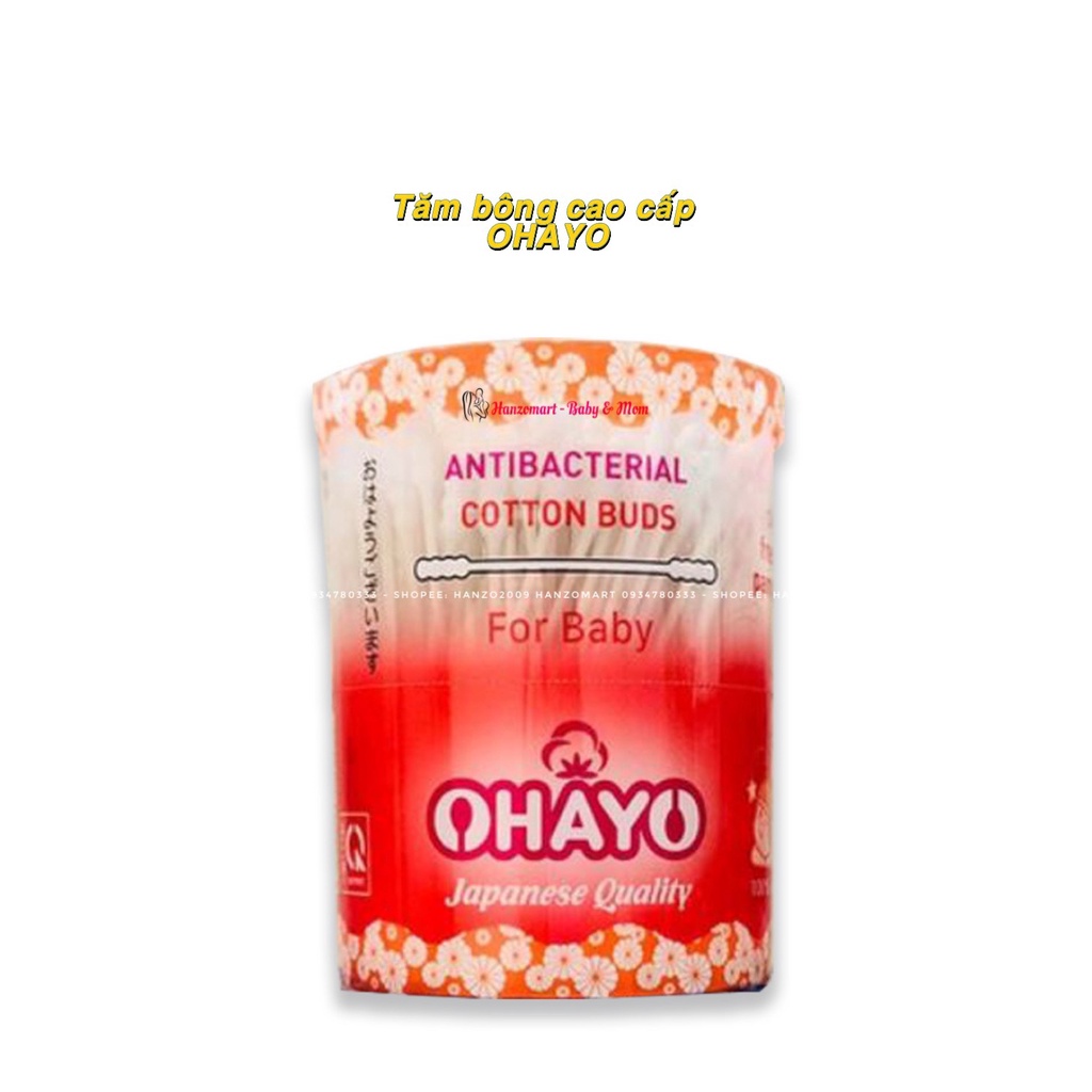Tăm bông trẻ em sơ sinh baby xoắn 180 que OHAYO Nhật Bản