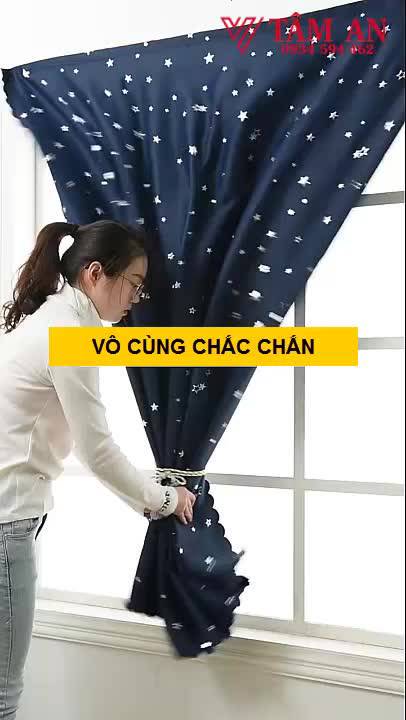 Rèm Dán Tường Cửa sổ Chống Nắng - Rèm Dán Tường Không Cần Thanh treo - Vải Cản Sáng Thêu Sao Nhiều Kích Thước | BigBuy360 - bigbuy360.vn