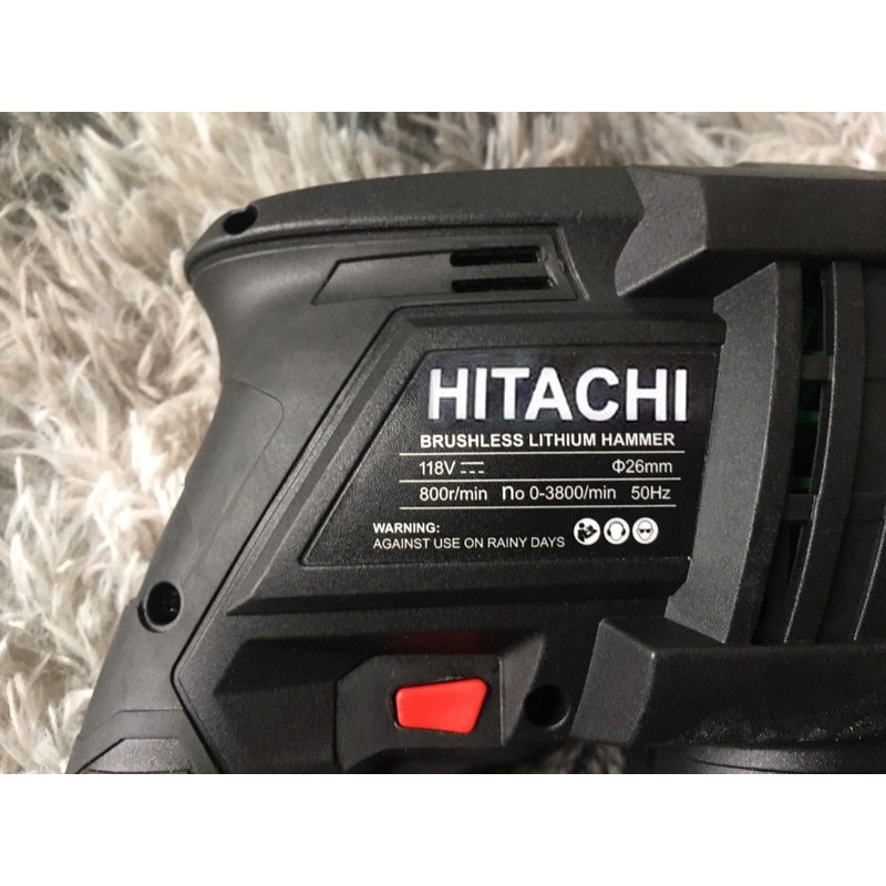 Máy khoan bê tông  HITACHI dùng pin 118V-2 pin khủng 10cell máy không chổi than, lõi đồng