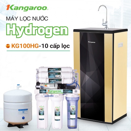 [Mã ELHAMS5 giảm 6% đơn 300K] MÁY LỌC NƯỚC KANGAROO HYDROGEN KG100HG VTU 10 LÕI