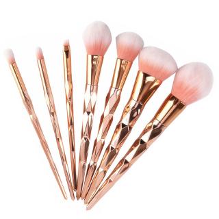 (Hàng Mới Về) Set 7 Cọ Trang Điểm Màu Cầu Vồng Kim Cương Thương Hiệu Auquest