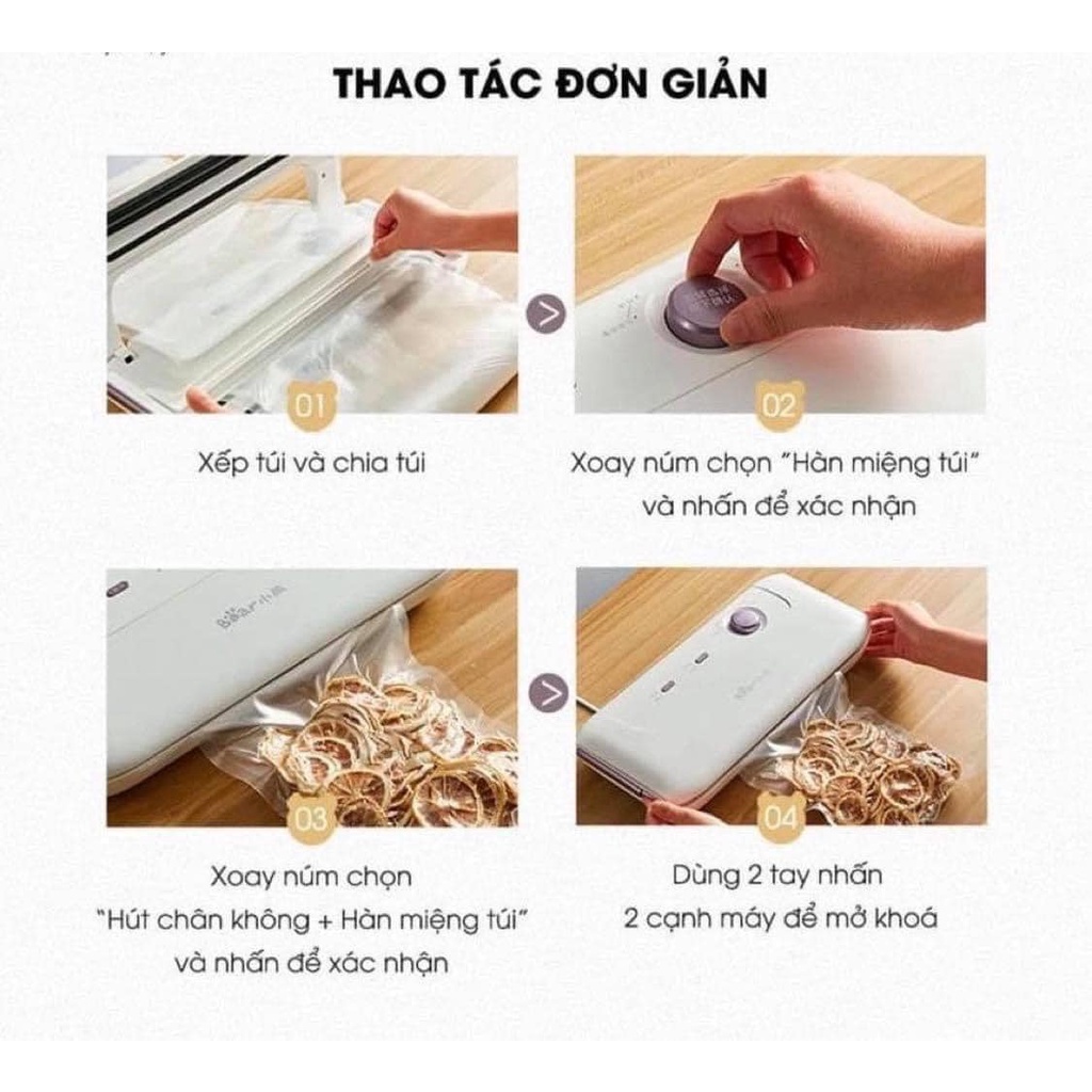 [BẢO HÀNH 18 THÁNG] MÁY HÚT CHÂN KHÔNG BEAR FKJ_A01F1