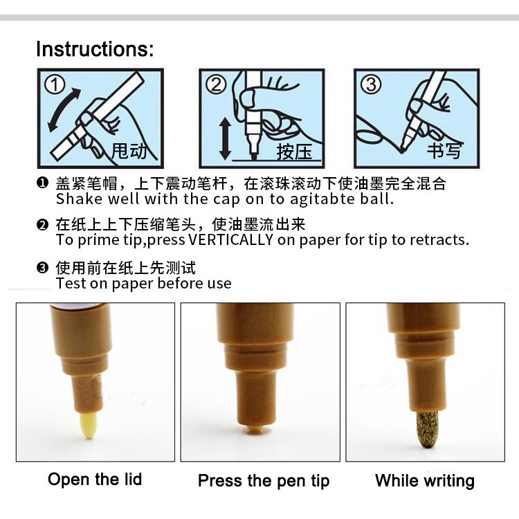 Bút đánh dấu/viết bảng trắng/sơn lốp đa năng 108 màu