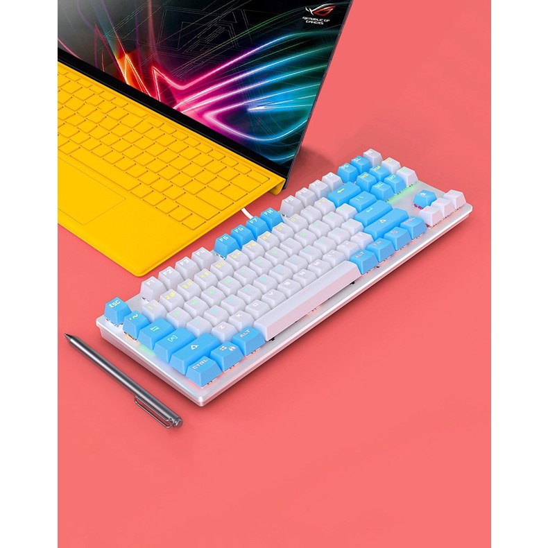 Bàn Phím Cơ Gaming K400 Full Đèn Led - Bàn Phím Máy Tính Game K400 Chống Nước Đèn LED 10 Chế Độ Nháy