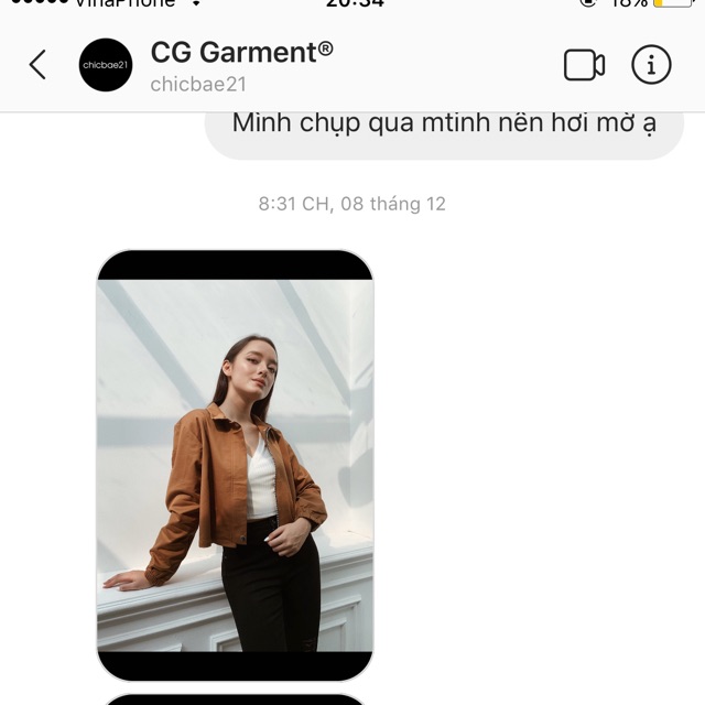 Áo khoác nâu chicbae newtag