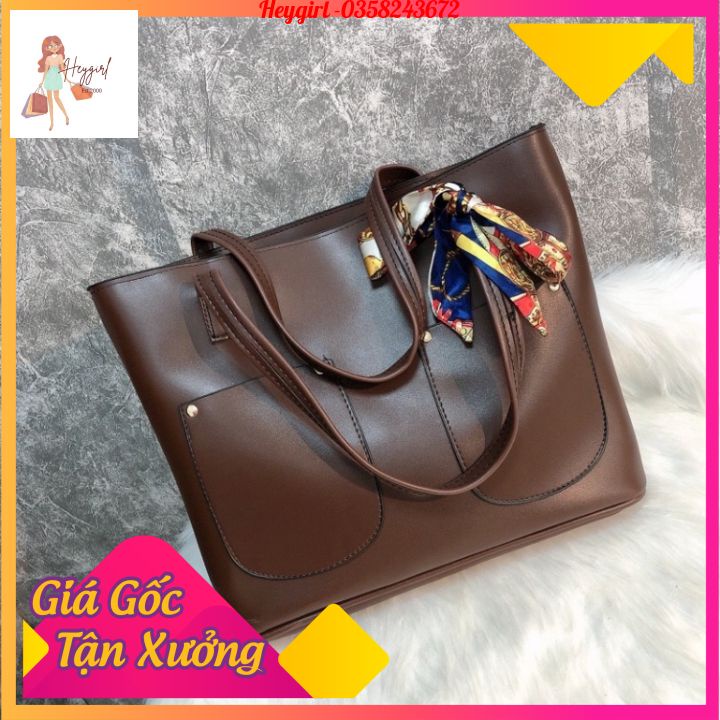 ❤𝔽𝕣𝕖𝕖𝕤𝕤𝕙𝕚𝕡❤Túi Xách Nữ Da Pu Công Sở đựng Laptop A4 bản to kèm khóa kéo phù hợp đi dạy đi học đi làm đi du lịch