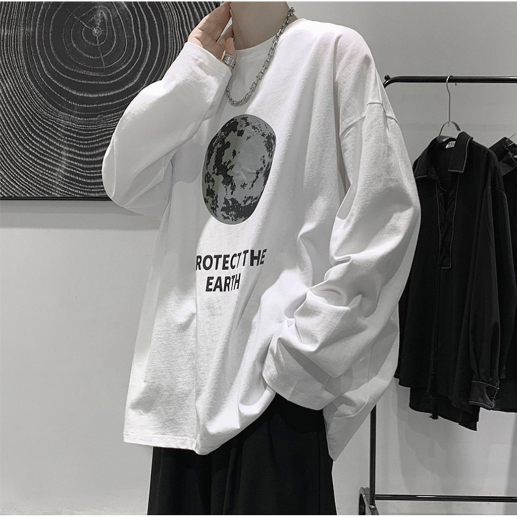 Áo thun tay dài Wind phông nam nữ form rộng unisex oversize ulzzang Áo thun dài tay 3153