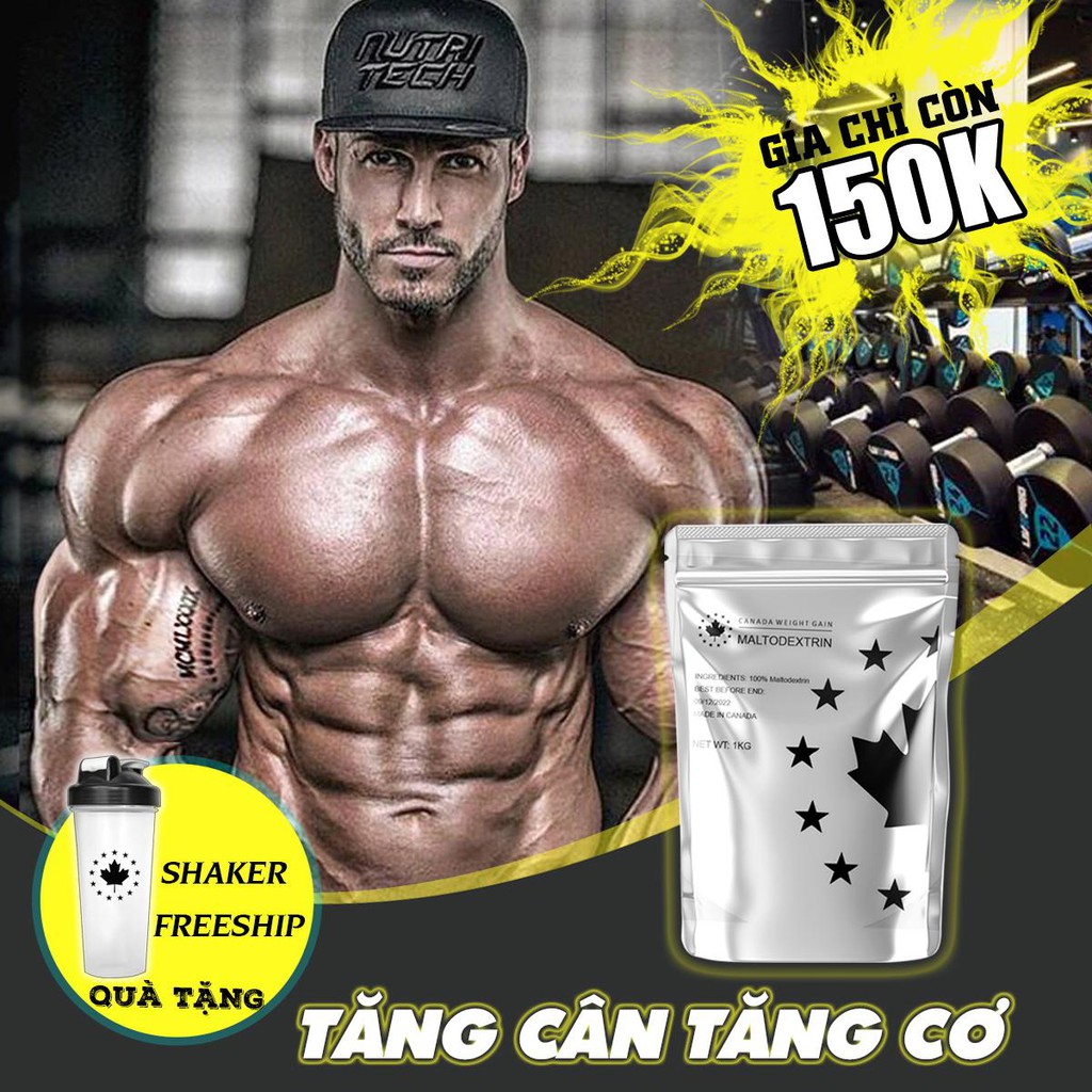 [COMBO 4TÚI +1 BÌNH LẮC] SỮA TĂNG CÂN TĂNG CƠ - MALTODEXTRIN CANADA TÚI 1KG
