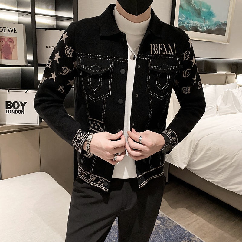 Áo khoác cardigan dệt kim thời trang nam tính