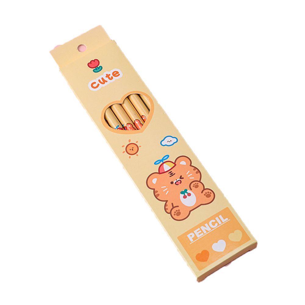 AUGUSTINA Bộ Bút Chì Than Hoạt Hình Dễ Thương Chất Lượng Cao