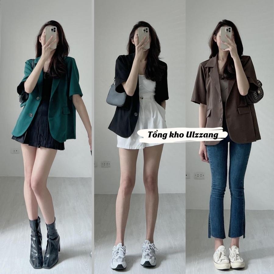 Áo Blazer ngắn tay thời trang Hàn Quốc dễ phối đồ | BigBuy360 - bigbuy360.vn