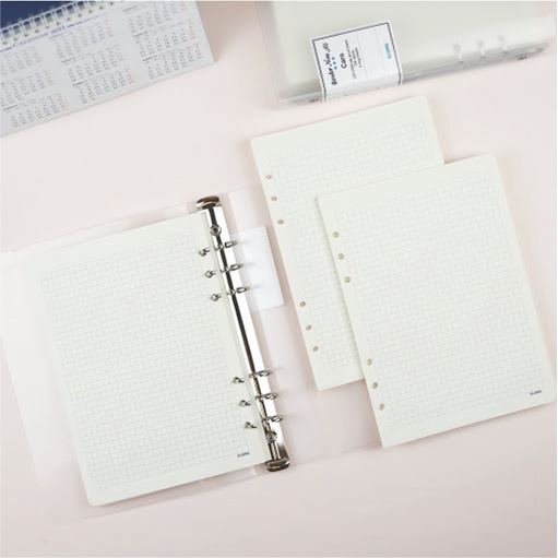 [Mã LIFEBOOK1 giảm 30K đơn 150K] Sổ còng Klong giấy caro A5 gồm File còng + 100 tờ, Binder làm Bullet journal MS 994