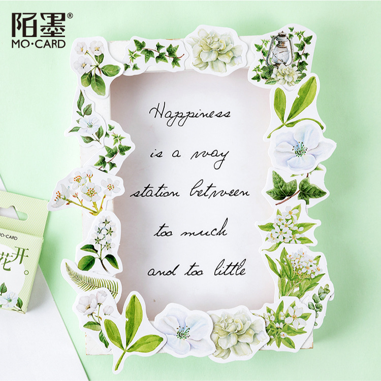 Hộp 46 Miếng Dán Trang Trí Hình Hoa Lá Xinh Xắn