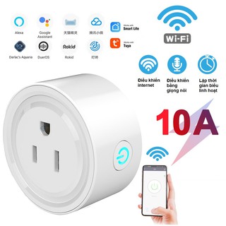 Ổ cắm wifi thông minh - ổ cắm hẹn giờ timer điều khiển từ xa điều khiển bằng dọng nói tương thích Alexa và Google Home