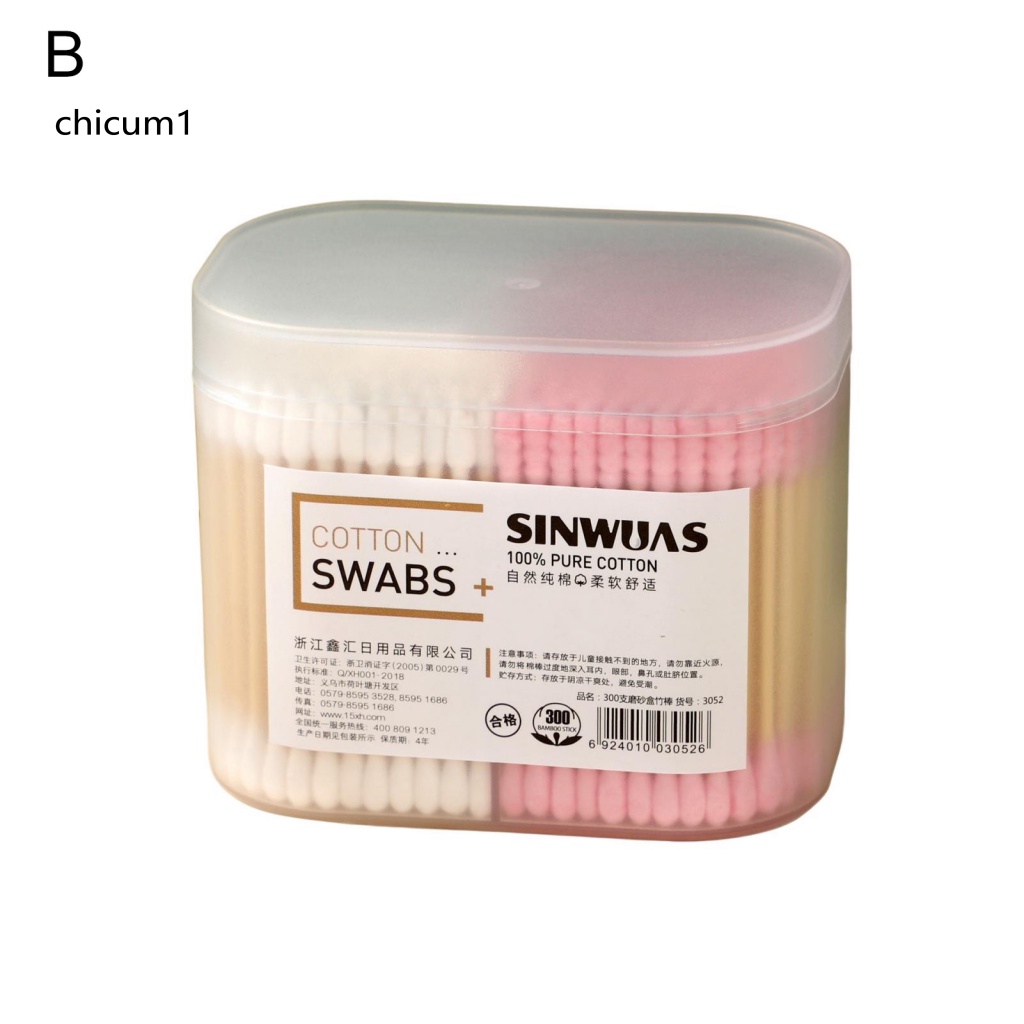 Hộp 1 Hộp 200 / 300 Tăm Bông Hai Đầu Đa Năng