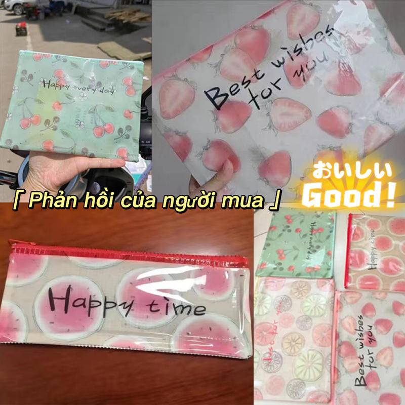 ⭐ iLado ⭐ 【mua 3 tặng 1 Mini】Túi đựng tài liệu túi đựng bút Khóa Kéo A4/A5/B6 Bìa đựng tài liệu túi zip nhỏ trong suốt Hoạt Hình túi đựng tài liệu file Hộp đựng storage dễ thương cute đồ dùng học tập học sinh Chống ẩm và chống bụi với tay cầm