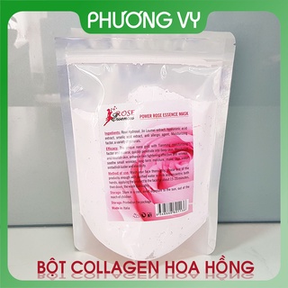 Bột collagen tinh chất Hoa hồng đắp mặt giúp da săn chắc, khỏe đẹp và trắng hồng tự nhiên.