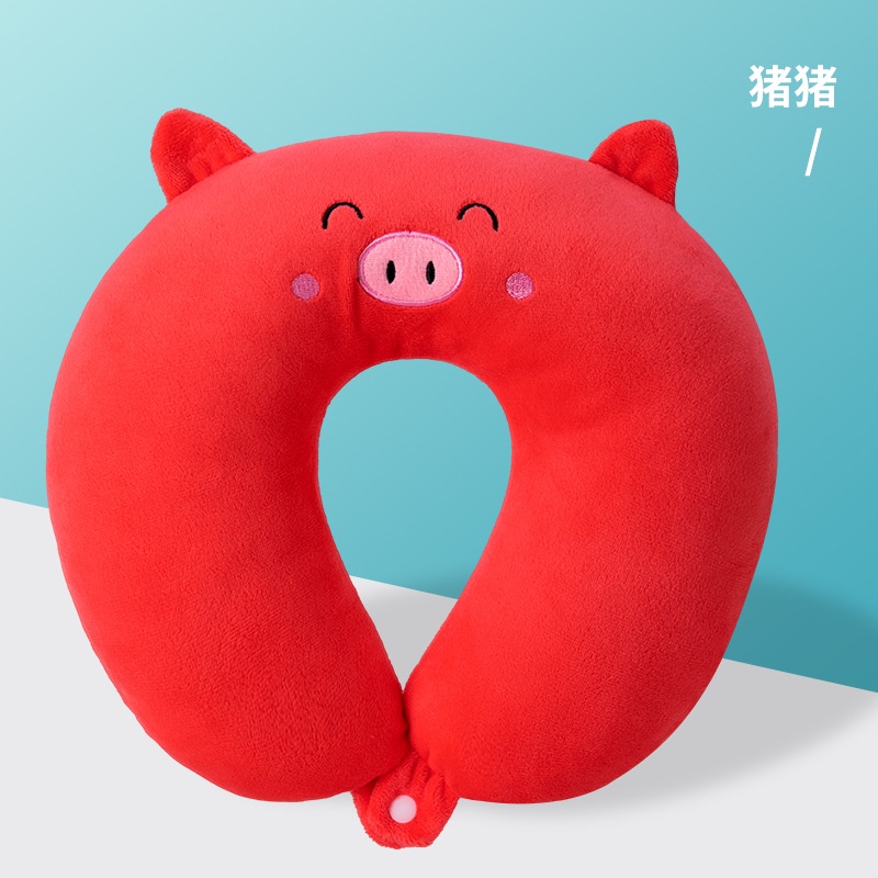 Gối chữ U kê cổ chống đau mỏi vai gáy khi đi du lịch, ngồi văn phòng hình thú giao ngẫu nhiên