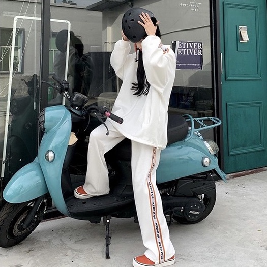 Bộ thể thao nỉ sọc chữ RUBY HOUSE86 chất nỉ bông dầy, chốt điều chỉnh, túi bổ cơi from 65kg, nam nữ mặc được