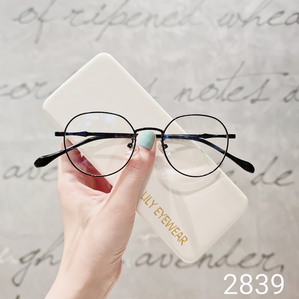 Gọng kính cận thời trang nữ Lilyeyewear mắt tròn TITANIUM siêu nhẹ phù hợp mặt nhỏ 2839 | BigBuy360 - bigbuy360.vn