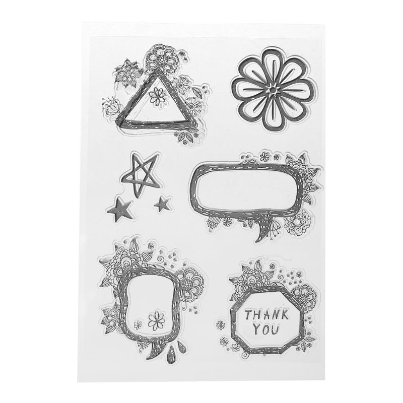 Con dấu trong suốt bằng silicon trang trí thiệp/ sổ tay thủ công đẹp mắt