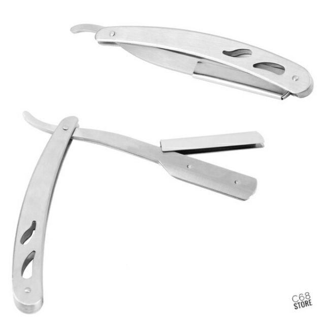 Cán dao cạo thép trắng T_D_J STAINLESS hàng đẹp