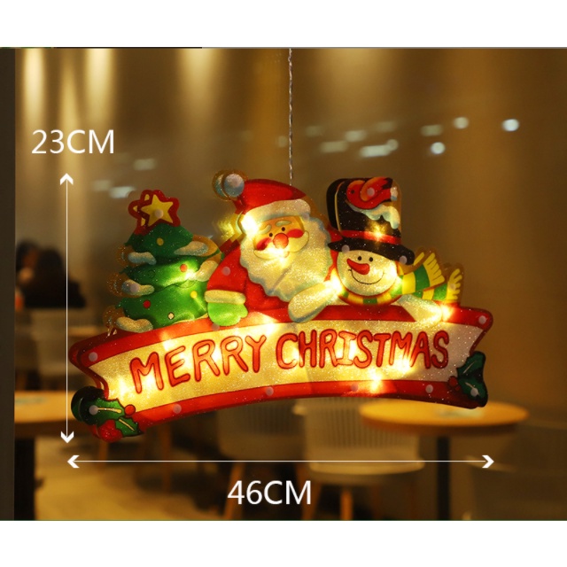 Đèn LED Treo Tường Trang Trí Noel, Giáng Sinh, Cây Thông, Ông Già Noel, Người Tuyết, Merry Chistmas...