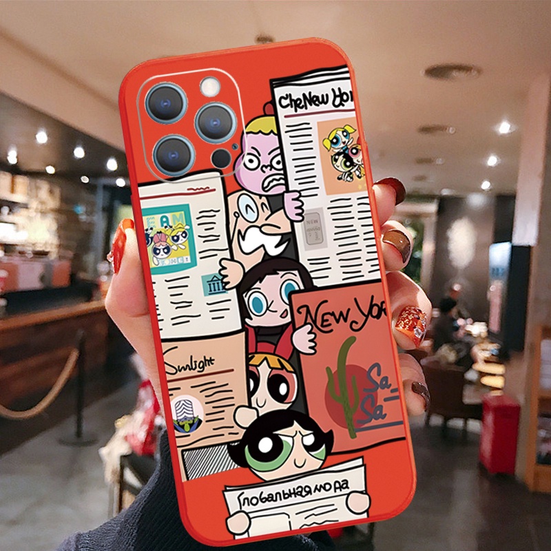 Ốp Điện Thoại Cạnh Vuông In Hình Báo Cho iPhone 13 Pro Max 12 11 XR XS 7 8 Plus SE 2020