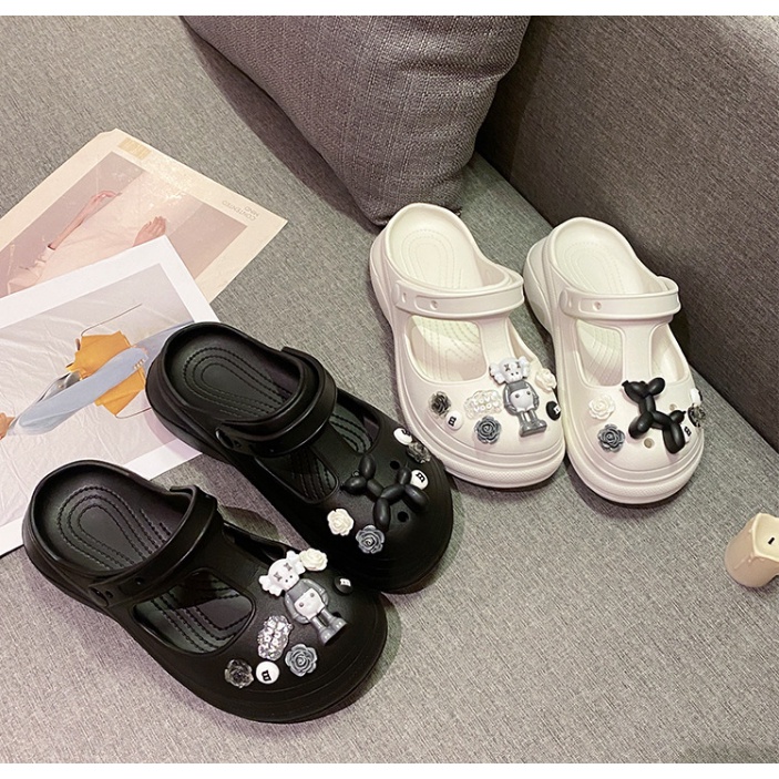 [Hàng Cao Cấp] Dép Sandal nữ, Dép Cross Tăng Chiều Cao 5cm  Tặng Kèm  full bộ stiker