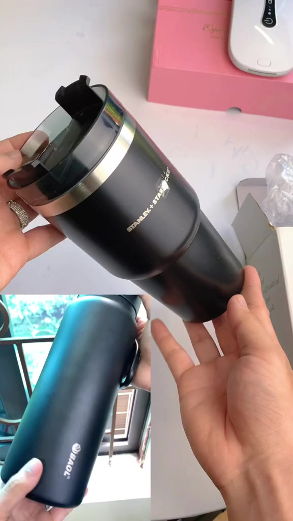 Cốc giữ nhiệt stabucks 600ml-900ml inox 304 giữ nhiệt kèm ống hút nắp xoay 360 độ giữ nhiệ ly giữ nhiệt | BigBuy360 - bigbuy360.vn