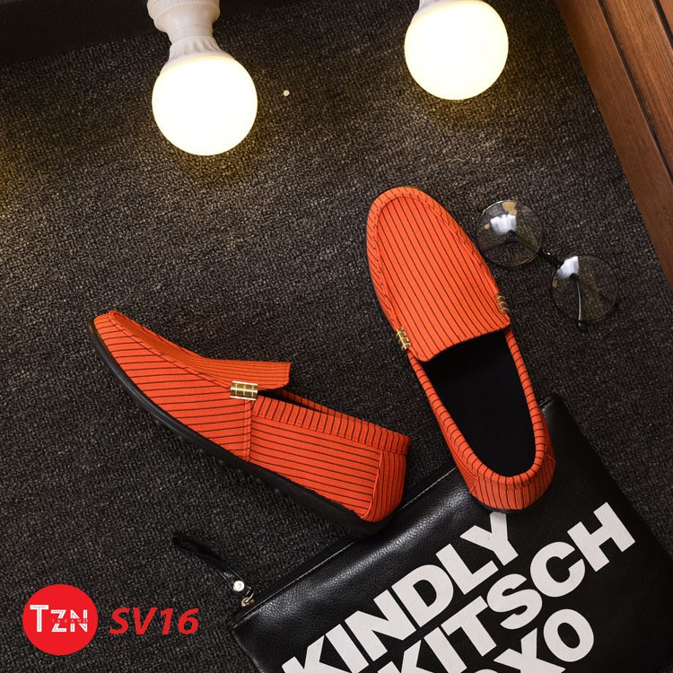 Giày Lười Nam Cao Cấp Phong Cách Hàn Quốc - Màu Cam SV16 | BigBuy360 - bigbuy360.vn