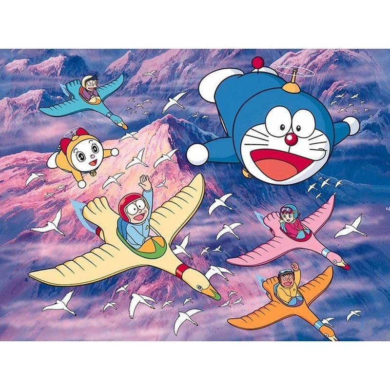 Bộ Dụng Cụ Làm Tranh Đính Đá 5D Họa Tiết Hoạt Hình Doraemon Độc Đáo Kích Thước 40X30 DIY Dùng Trang Trí | WebRaoVat - webraovat.net.vn