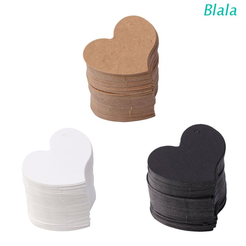 Set 100 Thẻ Giấy Hình Trái Tim Trang Trí Quà Tặng Tiệc Cưới