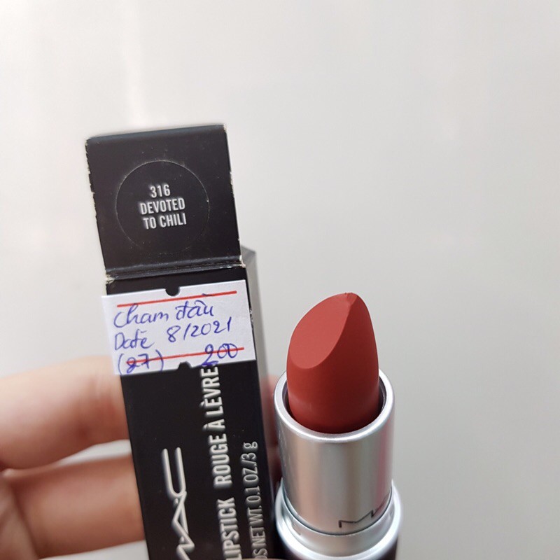 Thanh lý son MAC Powder Kiss màu Devoted To Chili lỗi như hình (Inbox số cụ thể để được hình chi tiết lỗi) | BigBuy360 - bigbuy360.vn